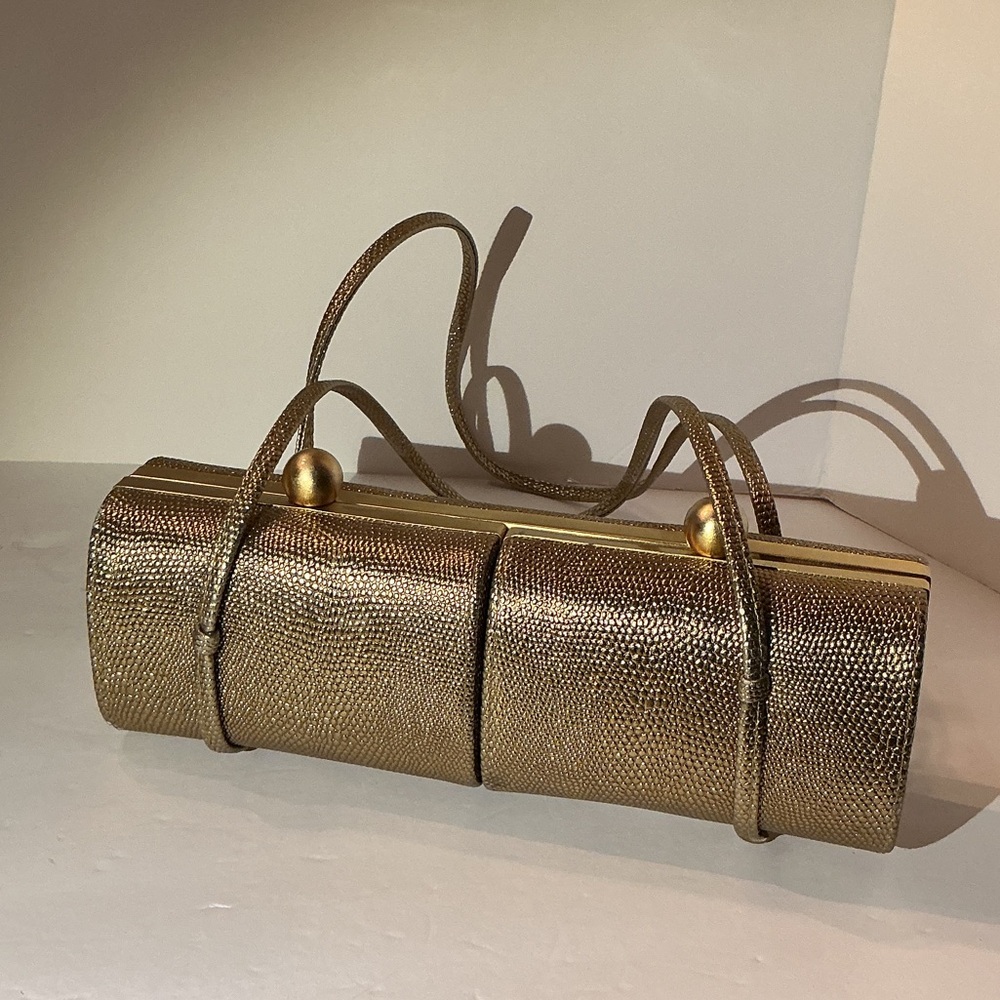 Elegant vintage Sondra Robert’s  Gold Handbag